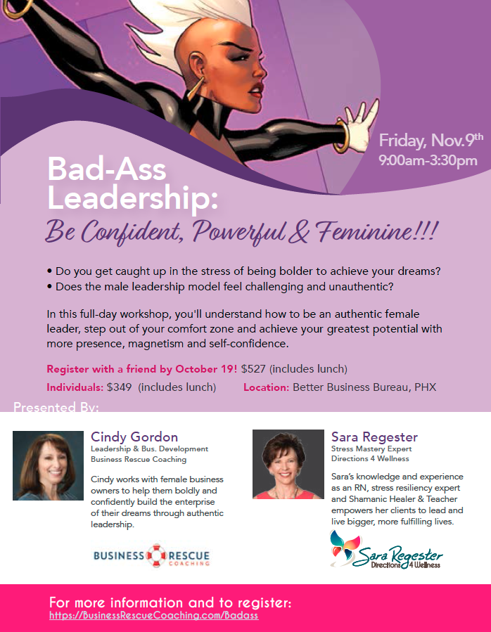 Image | Bad-Ass Leadership Feminine Workshop | Directions 4 Wellness Bad-Ass Leadership Feminine Workshop image